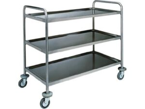 CARRINHO EM AÇO INOX - 3 PRATELEIRAS MOLDADAS (CA1411)