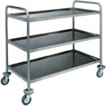 CARRINHO EM AÇO INOX - 3 PRATELEIRAS MOLDADAS (CA1416)