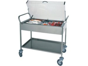 CARRINHO REFRIGERADO EM AÇO INOX C/ PLACAS EUTÉTICAS C/ CÚPULA PLX (CA1165)