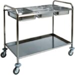 CARRINHO PORTA-PANELAS INOX - 2xGN1/1- 4x GN1/2- 6x GN1/3 (CA1386)