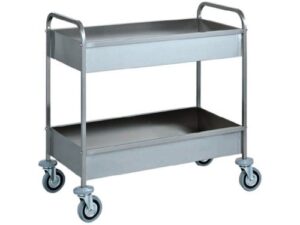 CARRINHO EM AÇO INOX COM BANHEIRA DUPLA DE REPARAÇÃO (CA1389)
