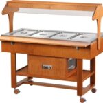 EXPOSITOR REFRIGERADO EM MADEIRA 4xGN1/1 - BRANCO (ELR2825)