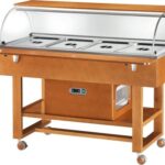 EXPOSITOR REFRIGERADO EM MADEIRA 4xGN1/1 -5°+5°C - NOGUEIRA (ELR2826BT)