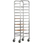CARRINHO DE BANDEJAS REFORÇADO EM AÇO INOX - 10 BANDEJAS (CA1451R)