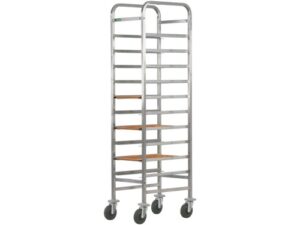 CARRINHO DE BANDEJAS REFORÇADO EM AÇO INOX - 10 BANDEJAS (CA1451R)