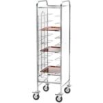 CARRINHO PORTA BANDEJAS INOX - PAINEL BRANCO - 10 BANDEJAS (CA1455P)