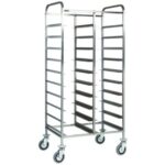 CARRINHO DE BANDEJAS EM INOX - 20 BANDEJAS (CA1460)