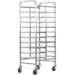 CARRINHO DE BANDEJAS REFORÇADO EM AÇO INOX - 20 BANDEJAS (CA1461R)