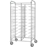 CARRINHO PORTA BANDEJAS INOX - PAINEL BRANCO - 20 BANDEJAS (CA1465P)