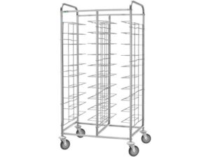 CARRINHO PORTA BANDEJAS EM AÇO INOX - 20 BANDEJAS (CA1465)