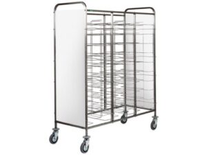 CARRINHO PORTA BANDEJAS INOX - PAINEL BRANCO - 30 BANDEJAS (CA1475P)