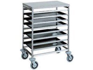 CARRINHO DE BANDEJAS DE PASTELARIA INOX - 8 BANDEJAS (CA1483)