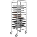 CARRINHO BANDEJA INOX - 10xGN1/1 ou 10T.60x40 (CA1650)