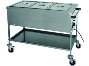 CARRINHO TÉRMICO PARA BAIN MARIE EM AÇO INOXIDÁVEL 3xGN1/1 (CT1760)