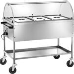 CARRINHO TÉRMICO PARA CASA DE BANHO MARIA INOX 3xGN1/1 + DOME (CT1760C)