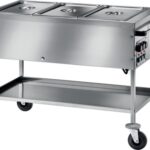 CARRINHO TÉRMICO BAIN MARIE EM AÇO INOXIDÁVEL - DIFERENTES TEMPERATURAS 3xGN1/1 + UK PLUG (CT1760TD)