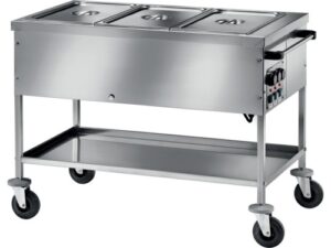 CARRINHO TÉRMICO EM AÇO INOXIDÁVEL PARA BAIN MARIE - DIFERENTES TEMPERATURAS 3xGN1/1 (CT1760TD)