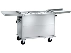 ARMÁRIO TÉRMICO PARA CASA DE BANHO MARIA EM AÇO INOXIDÁVEL COM TAMPAS 3xGN1/1 (CT1770)