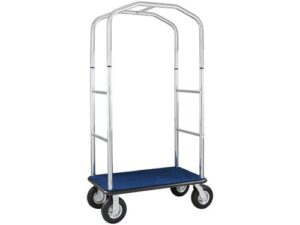 CARRINHO DE MALA VERMELHO COM CABIDE + ESTRUTURA CROMADA (PV4056)