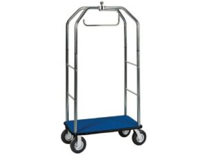 CARRINHO DE MALA VERMELHO COM CABIDE + ESTRUTURA CROMADA (PV4064)