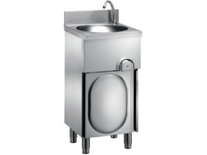 LAVADORA DE MÃOS EM AÇO INOXIDÁVEL NO ARMÁRIO COM PORTA ARTICULADA (LM48M)