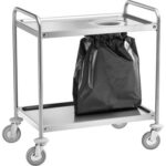 CARRINHO EM AÇO INOX - 2 PRATELEIRAS MOLDADAS COM DRENO (CA1390S)