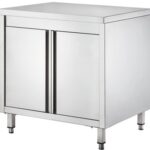 MESA ARMÁRIO INOX 2 PORTAS ARTICULADAS 80x60x8cm (GDASR86)