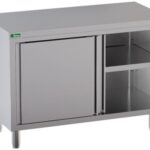 MESA DE ARMÁRIO INOX - COM DESLIZAR 180x60x85cm (GDASR186)