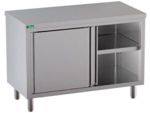 MESA DE ARMÁRIO INOX - COM DESLIZAR 200x70x85cm (GDASR207)