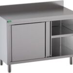 MESA DE ARMÁRIO INOX - C/DESLIZANTE/ELEVADOR 120x60x95cm (GDASR126A)