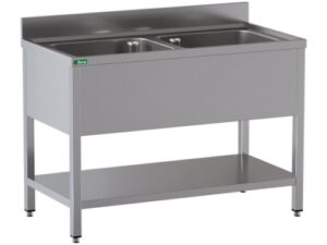 PIA ABERTA EM INOX - 2 COPOS 120x70x95cm (GD127BM2A)