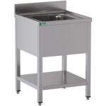 PIA ABERTA EM AÇO INOX -1 TAÇA 80x70x95cm (GD87BM1A)