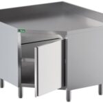 MESA DE CANTO INOX - COM MOCHILA 90x90x60x95cm (GDCC996A)