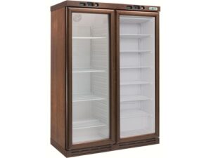 ADEGA ESTÁTICA REFRIGERADA EM MADEIRA +2+8°C/-18-22°C NOZ CLARO/PRETO (KL2794)
