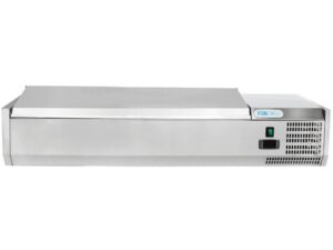 EXPOSITOR DE PIZZAS REFRIGERADO COM TAMPA EM INOX +2+8°C FORCOLD (G-VRX1200-380SS)