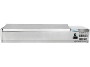 EXPOSITOR DE PIZZAS REFRIGERADO COM TAMPA EM INOX +2+8°C FORCOLD (G-VRX1500-380SS)