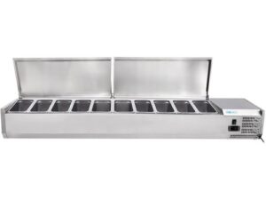 EXPOSITOR DE PIZZAS REFRIGERADO COM TAMPA EM INOX +2+8°C FORCOLD (G-VRX2000-330SS)