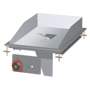 Chapa Fry-top 36x55 elétrica drop-in cromada lisa 400 V