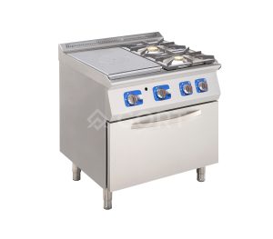 Placa Sólida a Gás com 2 Queimadores e Forno a Gás GORT GT2100-080EV+V51
