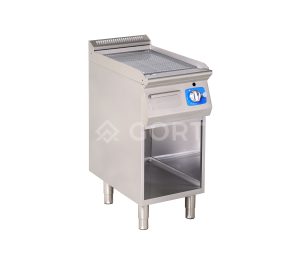 Chapa de Fritura Cromada a Gás GORT GG2240-040EV+S02 — Estriado, sobre Base Aberta