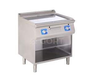 Chapa de Fritura Cromada a Gás GORT GG2140-080EV+S02 — Liso, sobre Base Aberta