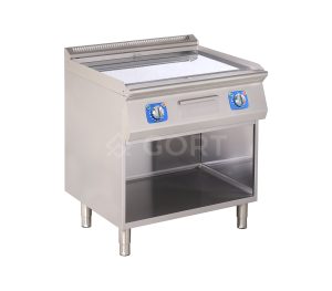 Chapa de Fritura Cromada Elétrica GORT GG1140-080EV+S02 — Liso, sobre Base Aberta