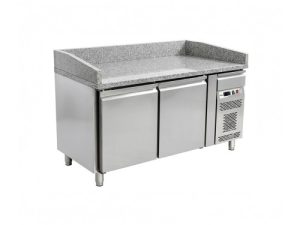BALCÃO DE PIZZA REFRIGERADO VENTILADO +2+8°C AÇO INOX+GRANITO (G-PZ2600TN)