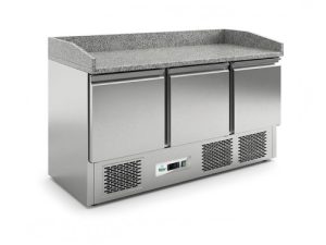 BANCO DE PIZZAS REFRIGERADO ESTÁTICO +2+8°C INOX+GRANITO (G-S903PZ)