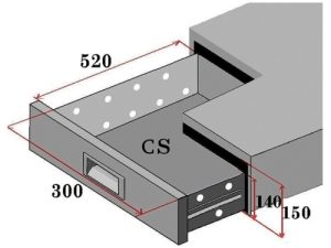 CONJUNTO 2 GAVETAS PARA SALADETTE S G-S903TOP/G-S903PZ-G-PS200/G-PS300 (CS12)