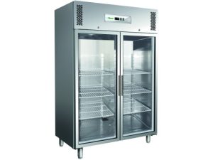 ARMÁRIO REFRIGERADO VENTILADO EM AÇO INOX +2+8°C C/VIDRO (G-GN1410TNG)