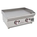 Plancha a gas 60 cm ARILEX en acero rectificado de 15 mm 60PGRN