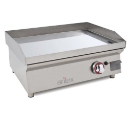 Plancha a gas 60 cm ARILEX en acero 15 mm con  baño cromo duro 60PGCN