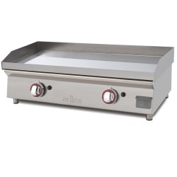 Plancha a gas 80 cm ARILEX en acero 15 mm con  baño cromo duro 80PGCN