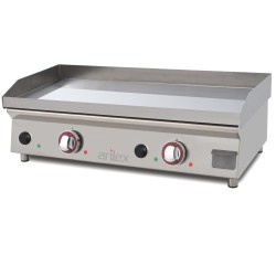 Plancha eléctrica 80 cm ARILEX en acero de 15 mm con baño de cromo 80PECN